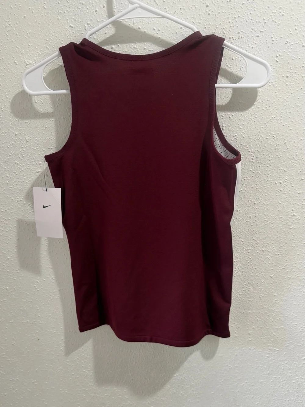 Nike Kids Maroon and White Tank Top